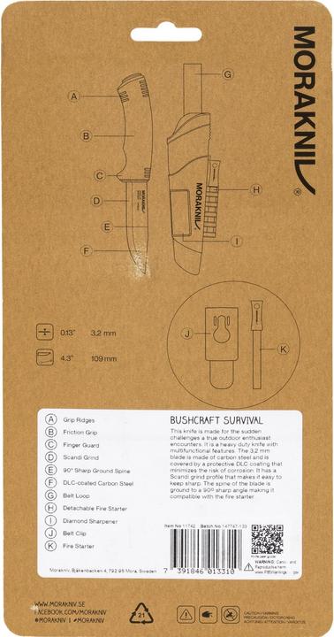 Actual product image Morakniv Bushcraft Survival (10.90 cm)