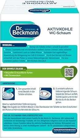 Actual product image Dr. Beckmann Activated charcoal toilet foam