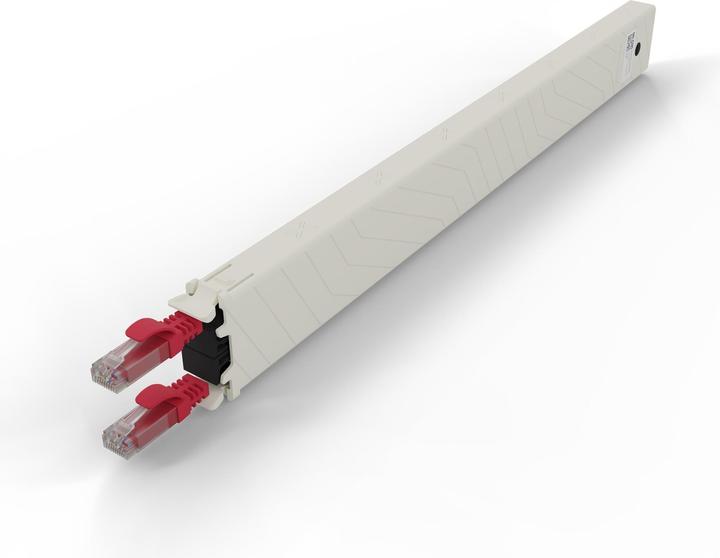 PATCHBOX one / Cassette / 8RU / Cat 6A, UTP, 0.8 m, Rot (UTP, CAT6a, 0.80 m)