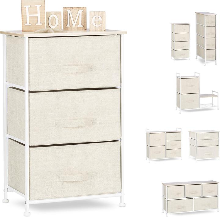 Actual product image Relaxdays Shelving System with Drawers (100 x 30 x 54.5 cm)