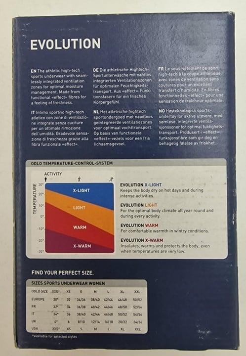 Valori nutrizionali e ingredienti Odlo Canotta girocollo EVOLUTION LIGHT LO (XL)