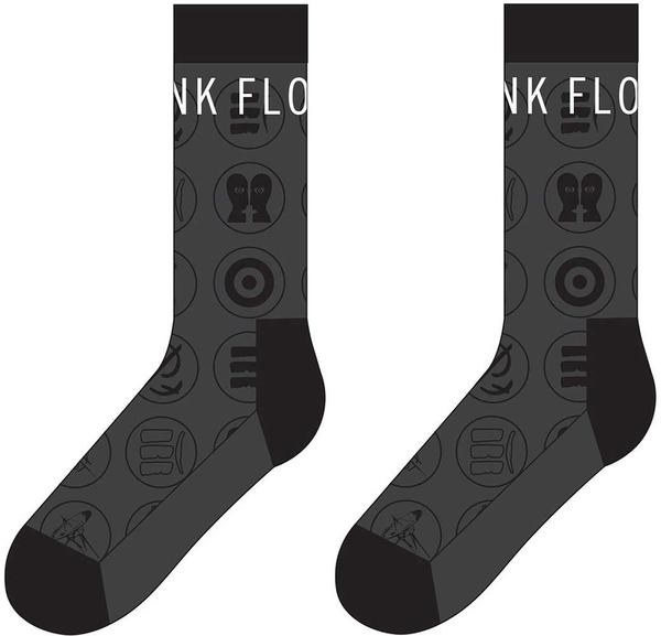 Rock Off Pink Floyd Socks Later Years Official Mens Charcoal Grey (UK Size 7-11) One Size (40 - 46)