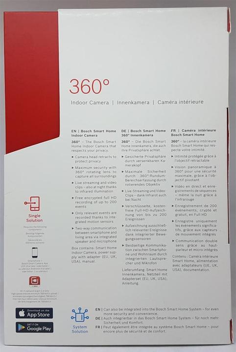 Produktbild Bosch Smart Home Smart Home 360° Innenkamera (1920 x 1080 Pixels)