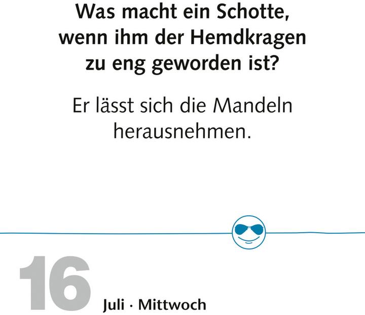 Produktbild Harenberg Anders:Beste Witze Tagesabreisskalender (Kein Einband, Deutsch)