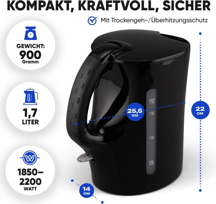 Produktbild Bomann WK 6079 CB schwarz (1.70 l)