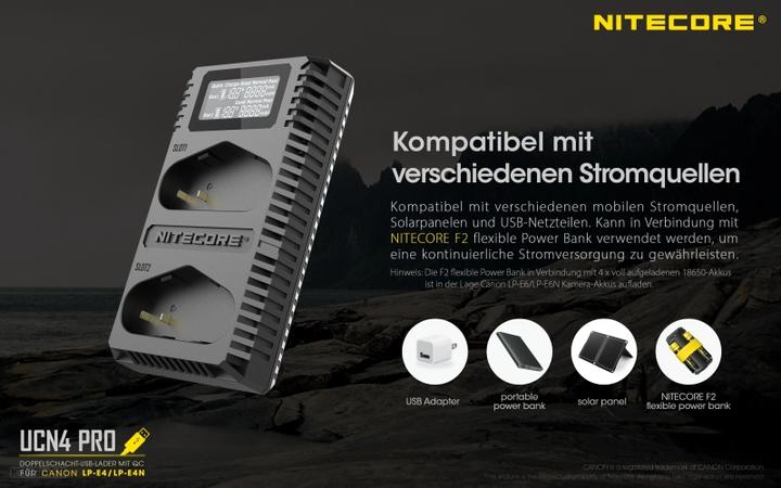 Actual product image Nitecore UCN4 PRO - für Canon Cameras (Camera battery charger)