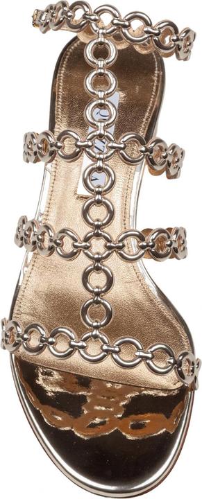 Produktbild Aquazzura Aquazzurra infinity chain ​​35 sandal in mirrored leather, gold color (37)