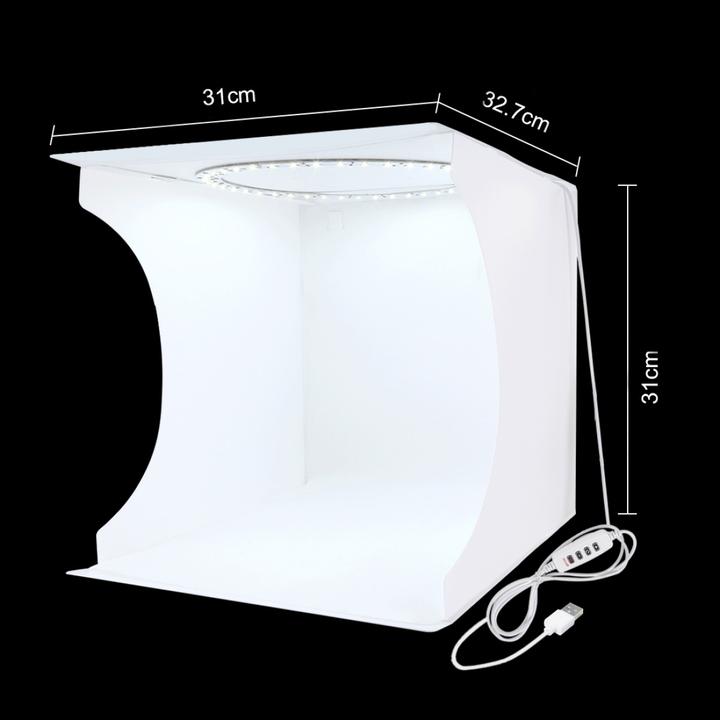 Produktbild Puluz Fotostudio mit integrierter LED Beleuchtung (33 cm, 33 cm)