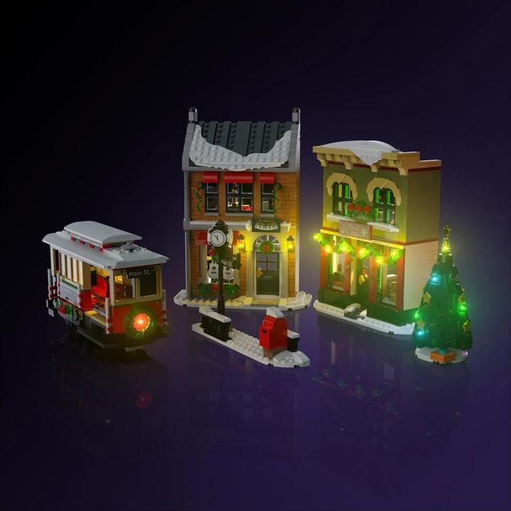 LMB 2.0 LED light set for LEGO® 10308 Christmas decorated main street