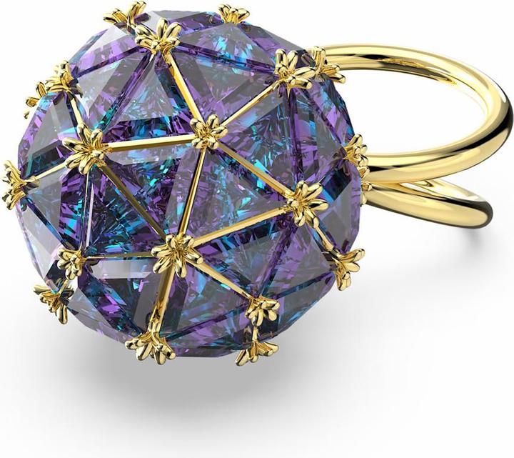 Produktbild Swarovski Curiosa Cocktail Ring Trilliant Schliff Runde Form Blau Gold (55)