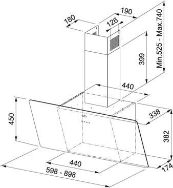 Actual product image Franke HOTTE 534646 EVO PROJECT (Wall hood)
