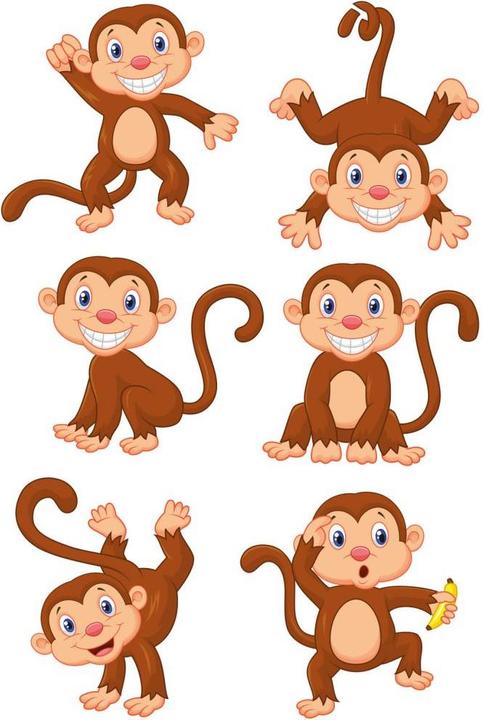 Image du produit Trenddeko Singes rigolos (Set) (20 x 30 cm, 60 x 90 cm, 47 x 70 cm, 74 x 110 cm, 33 x 50 cm)