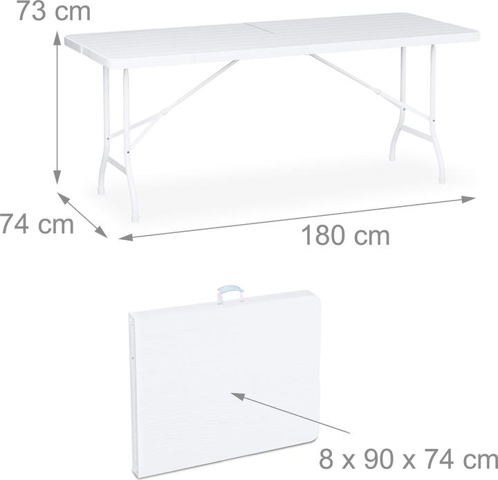 Produktbild Relaxdays Gartentisch (180 cm)