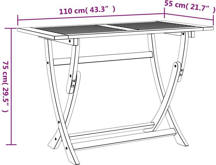 Produktbild VidaXL Gartentisch (110 cm)