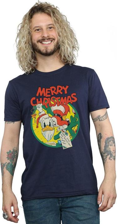 Immagine prodotto Disney Donald Duck Merry Christmas Maglietta Uomo (4XL)