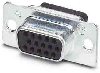 Actual product image Phoenix Contact D-SUB socket connector 180 ° Number of poles: 15 Crimping VS-09-BU-DSUB-HD-CD-B 10 pcs.