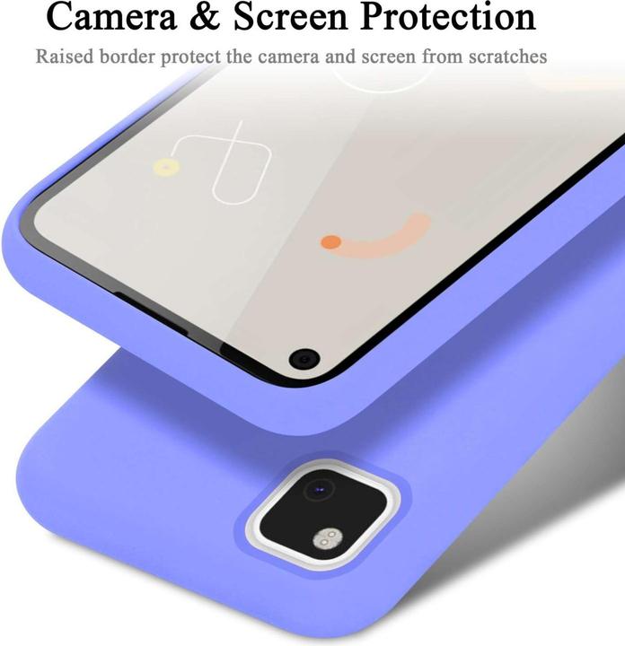 Actual product image Cadorabo Bumper Case for Google PIXEL 4A 5G TPU Liquid Silicone Cover for Google PIXEL 4A 5G (Google Pixel 4a 5G)