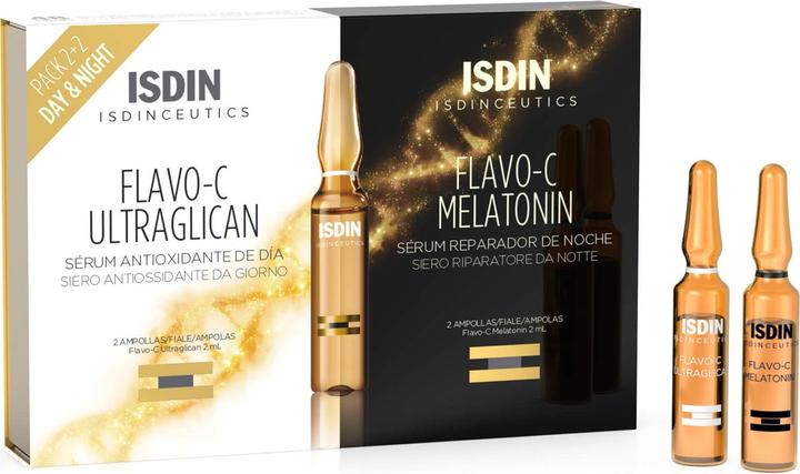 Isdin Isdinceutics Flavo-C Anti-Oxidant Serum und Melatonin Nachtserum (Nachtcreme)