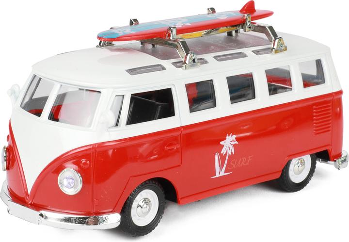 Produktbild Toi-Toys Retro Bus Surf Party Rückzug aus Metall, rot