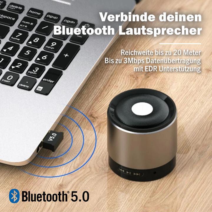 Produktbild Hermex Bluetooth 5.0 Adapter Dongle Bluetooth-Stecker (Sender & Empfänger)