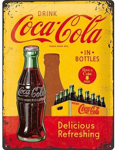 Produktbild Nostalgic-Art Merchandising Blechschild Coca-Cola Bottles 30x40 cm (30 x 40 cm)