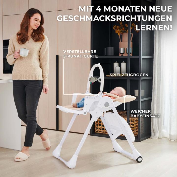 Produktbild KinderKraft high chair TUMMIE BEIGE (Hochstuhl)