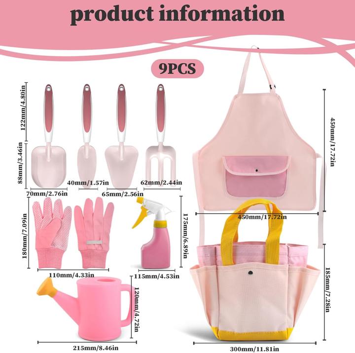 Image du produit Wedhapy 9-teilige Kinder-Gartenwerkzeug Set