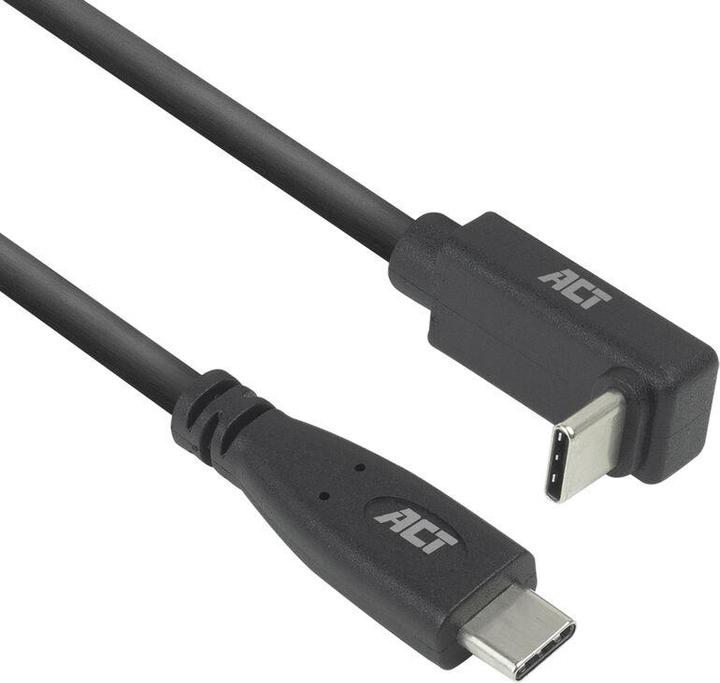 Image du produit USB 3.0 10Gbps 60W USB Type-C« (straight) to USB Type-C« (up/down angled) Cable, 0.5 meters (0.50 m, USB 3.2 Gen 2, 60 W)