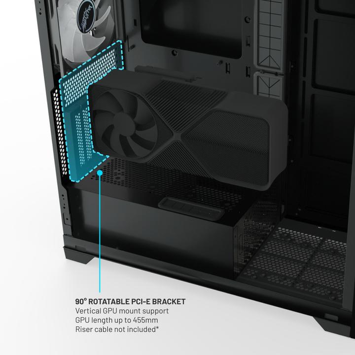 Actual product image Valkyrie VK02 LCD Black (mATX, Mini-ITX, ITX, ATX)