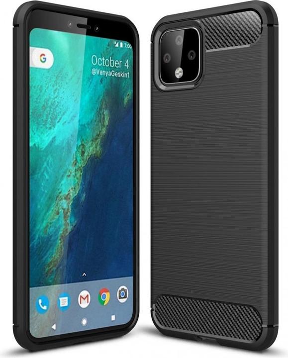 Actual product image Screenguard Google Pixel 4 Cover Carbon Brushed Soft TPU (Google Pixel 4)