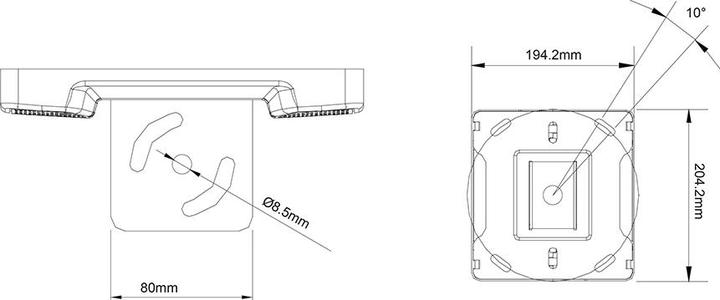 Produktbild Multibrackets Beamer TV Deckenhalterplatte,weiss max 90kg (Decke)