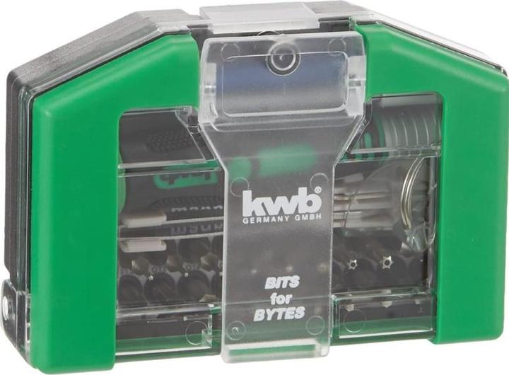 Image du produit kwb Bits For Bytes, boîte de 30 bits (Six pans creux TX M3, Six pans creux TX M1, Six pans creux TX M10, Six pans creux TX M15, Six pans creux TX M5, Croix Phillips PH M0, Croix Phillips PH M000, Croix Phillips PH M00, Rond à six pans creux TX M4, Rond à six pans creux TX M6, Rond à six pans creux TX M8)