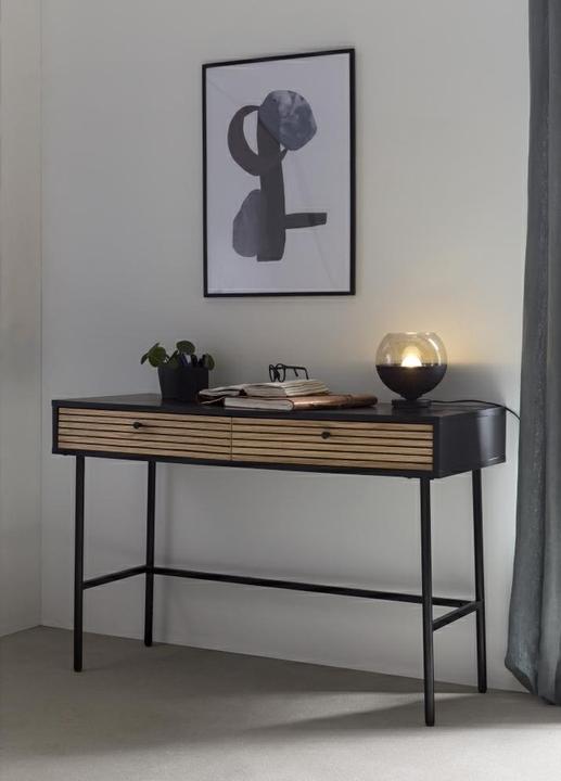 Image du produit SalesFever Bureau plaqué bois véritablex75 noir (120 x 50 x 75 cm)