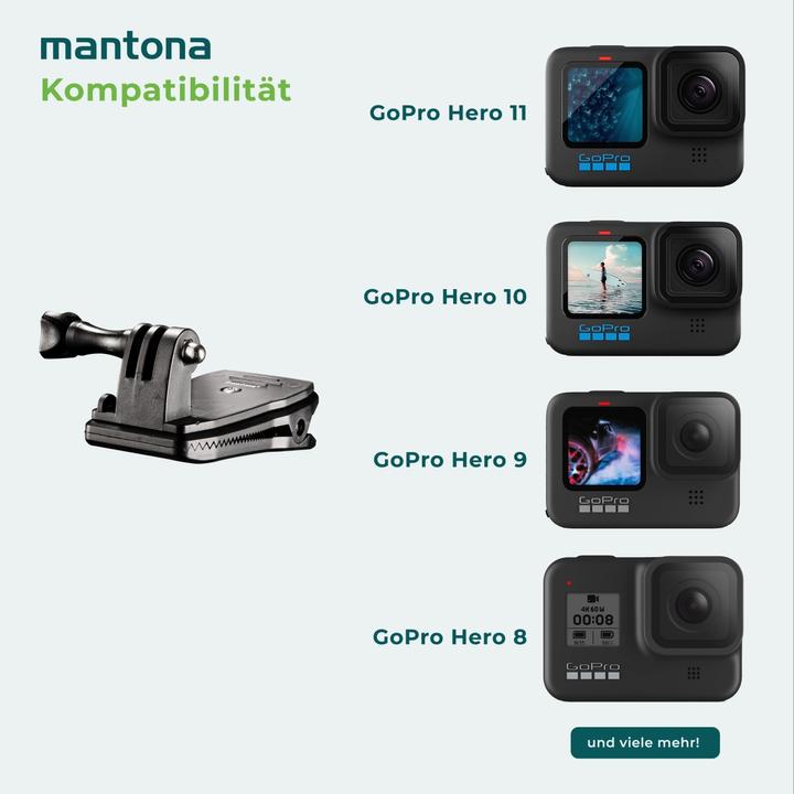 Actual product image mantona Mounting clamp 360 for GoPro (GoPro HERO8 Black)