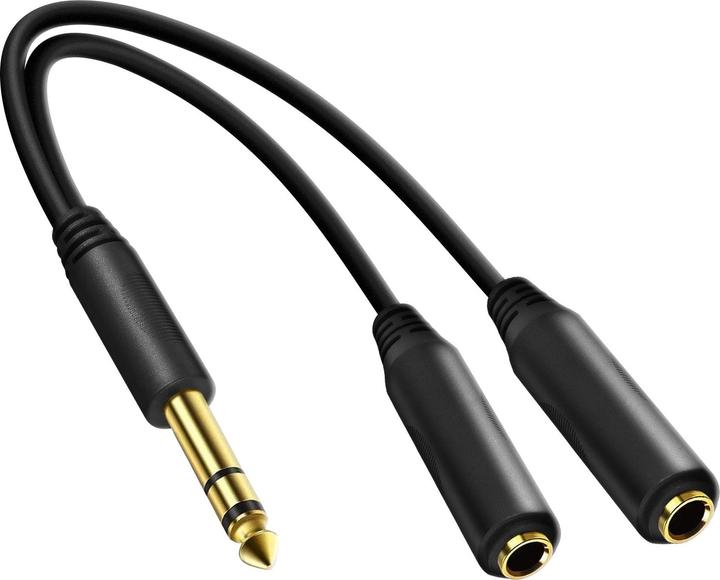 Avizar Adapter/Splitter 6.35mm jack plug / double jack 6.35mm socket (0.25 m, 3.5mm jack (AUX))