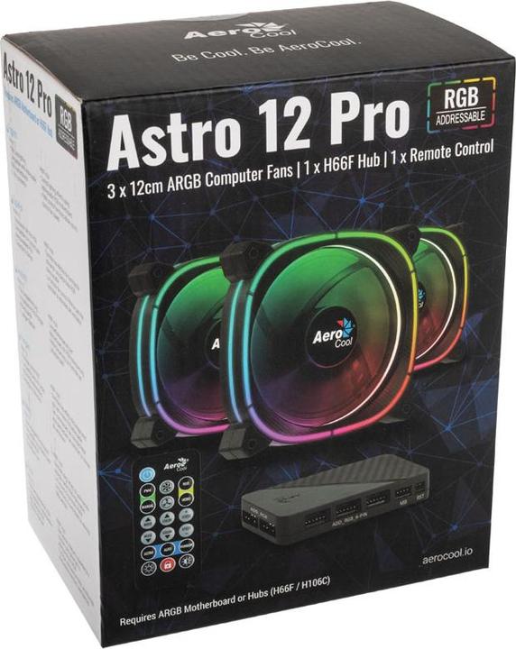 Produktbild AeroCool Astro 12 Pro 3 Pack Case Fans (120 mm, 3 x)