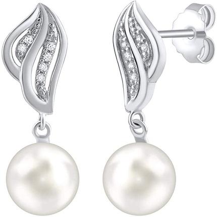 Silvego Silver earrings with white natural pearl FW12574W (925 Sterling Silber)