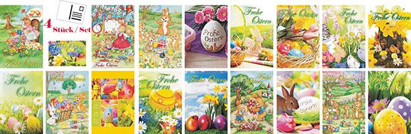 Image du produit Magni Cartes postales de Pâques 4 pièces assorties (4 pcs)