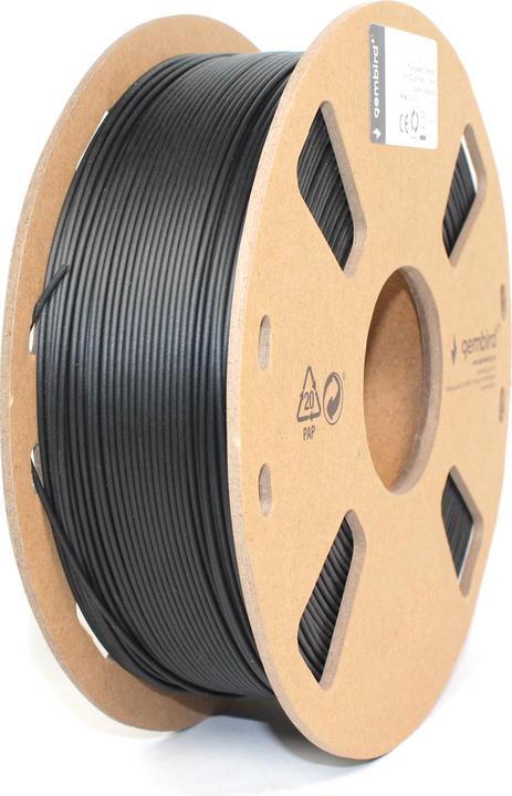 Actual product image Gembird Filament cassette PLA narrow spool (PLA, 1.75 mm, 1000 g, Black)