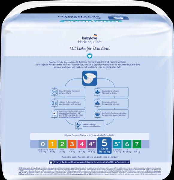 Produktbild dm babylove Premium-Windeln (Gr. 5)