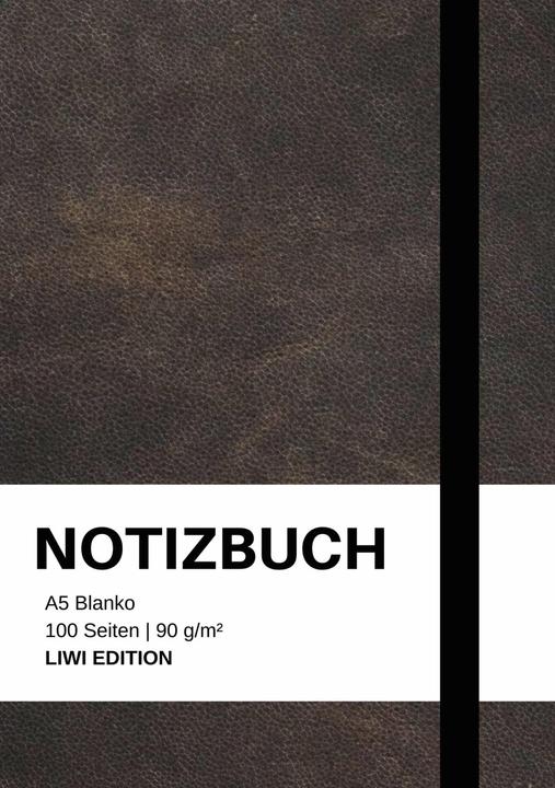 Produktbild Notizbuch A5 blanko - 100 Seiten 90g/m² - Soft Cover Schwarz - FSC Papier (A5, Weicher Einband)