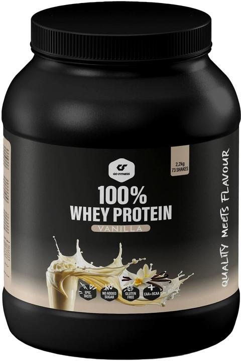 Produktbild Go Fitness Pulver 100% Whey Protein Vanille 2200 g (Vanille, 1 Stk., 2200 g)