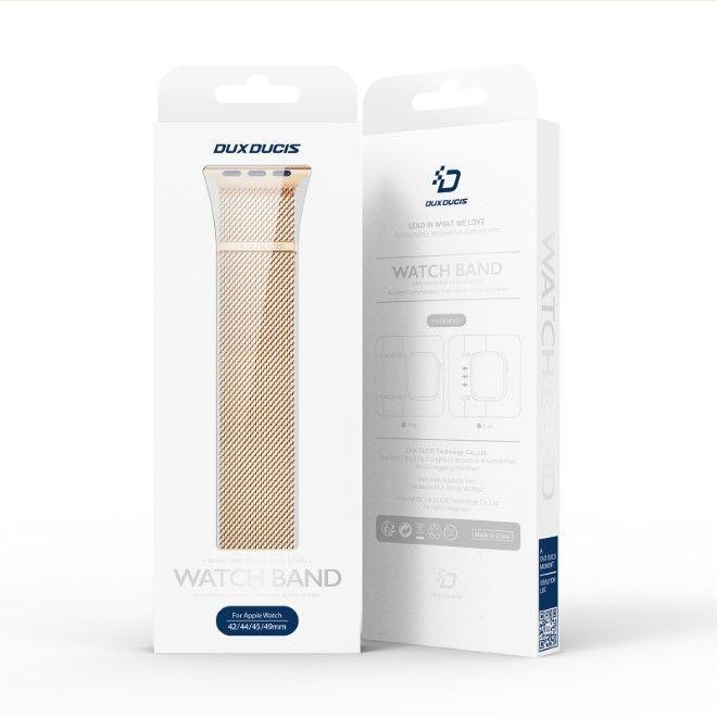 Image du produit Dux Ducis Milanese Pro Bracelet Apple Watch 42/44/45/49MM - Or (45 mm, 44 mm, 42 mm, 49 mm, Acier inoxydable)