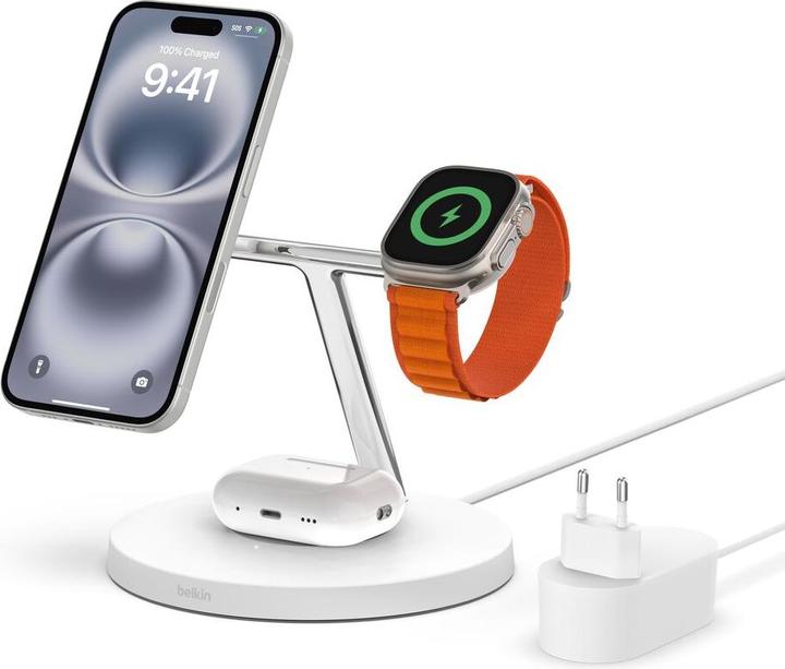 Produktbild Belkin BoostCharge Pro 3-in-1 Ladegerät mit MagSafe (15 W)