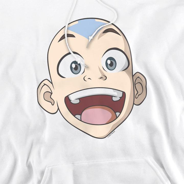 Immagine prodotto Avatar: The Last Airbender Felpa con Cappuccio Aang Big Face Uomo (XL)