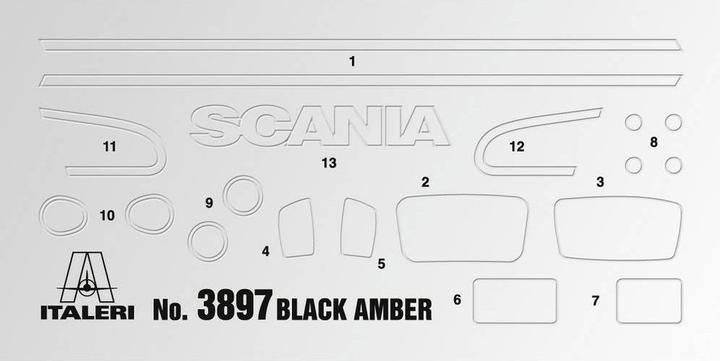 Actual product image Italeri Scania R Black Amber