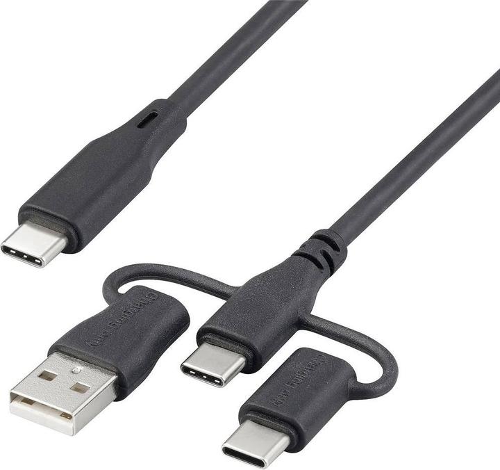 Produktbild Renkforce USB-Ladekabel USB 2.0 USB-C® 0.50 m Schwarz RF-6615906 (0.50 m, USB 2.0, 60 W)