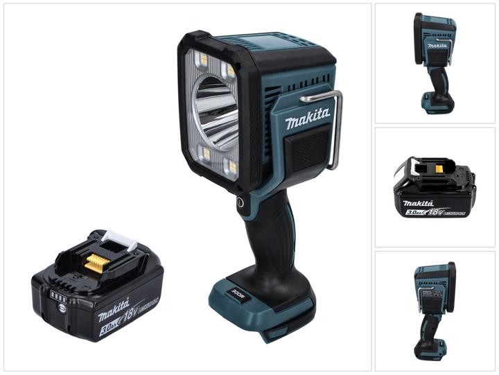 Actual product image Makita DML 812 F1 Battery LED hand lamp 18 V 1250 lm + 1x battery 3.0 Ah - without charger (1250 lm)