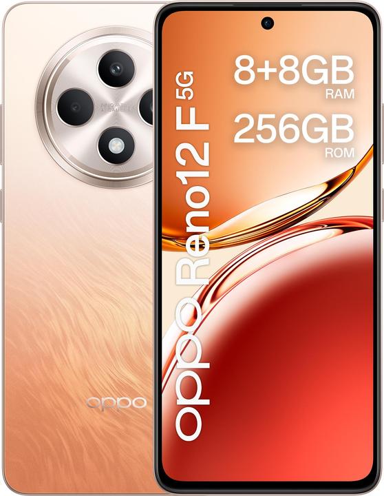 OPPO Reno12 F 5G (256 GB, Amber Orange, 6.67", Dual SIM, 50 Mpx, 5G)