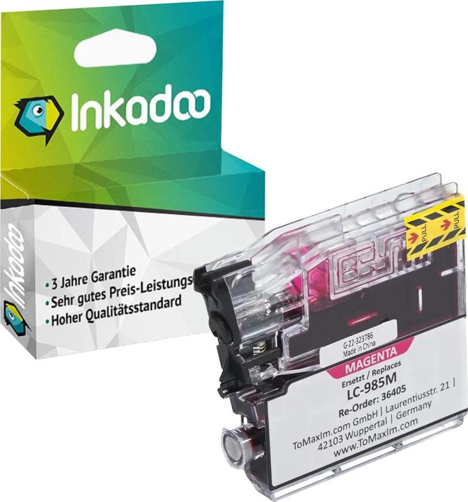 Image du produit Inkadoo Cartouches d'encre compatibles avec Brother LC-985M, magenta Magenta (M)